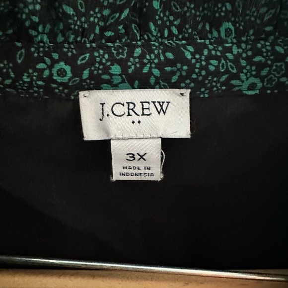 J.Crew Green Floral Blouse Flutter Women’s Plus 3X - Picture 8 of 8